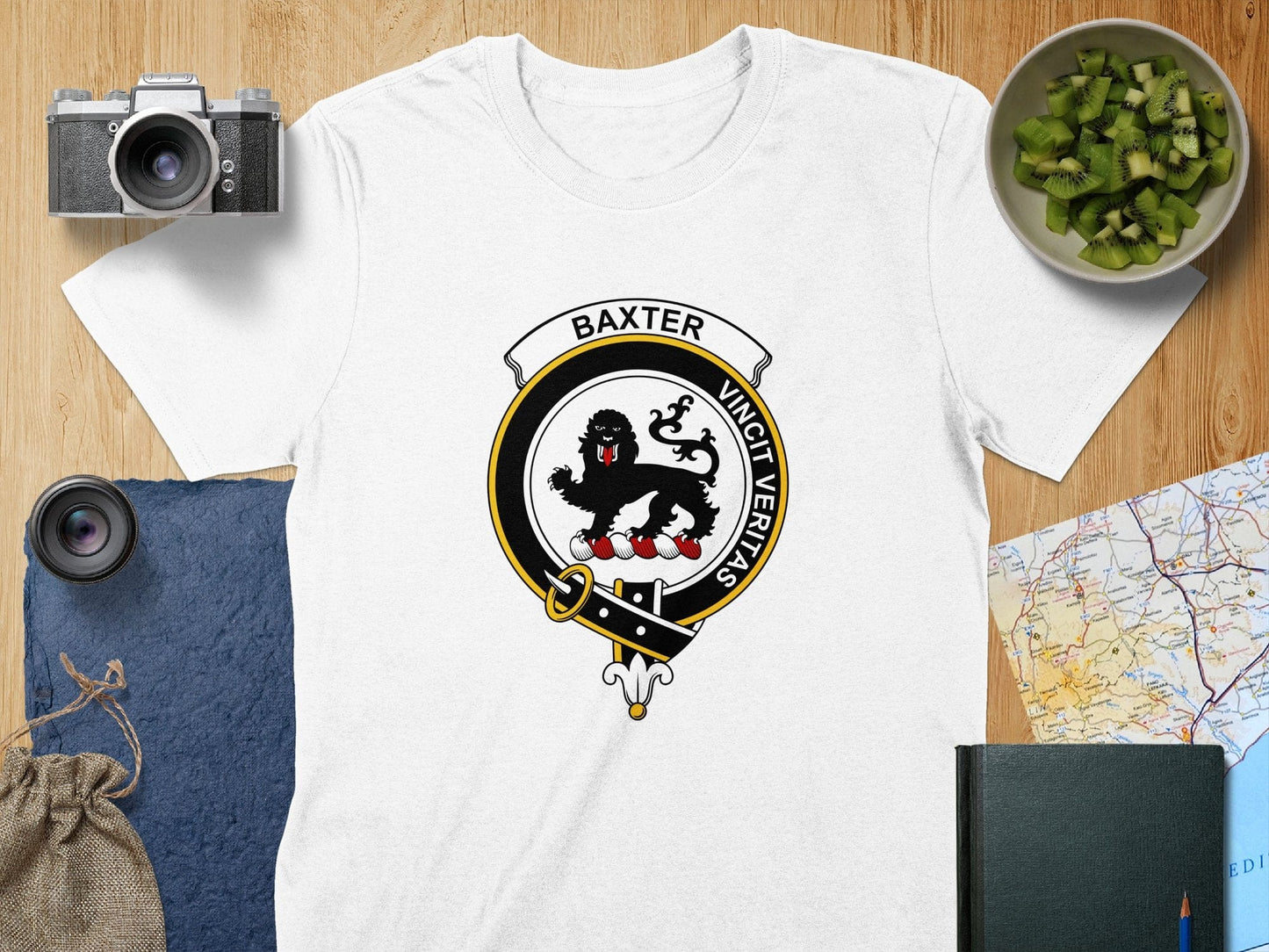 Physical Item S / White Baxter Clan Crest Scottish Unisex T-Shirt