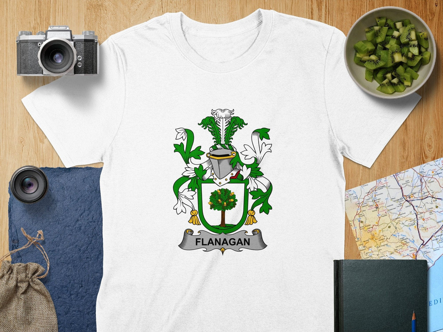 Physical Item S / White Flanagan Surname Irish Heraldry Unisex T-Shirt