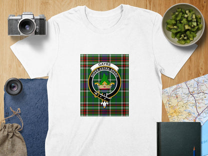 Physical Item S / White Gayre Clan Scottish Tartan Crest Unisex T-Shirt