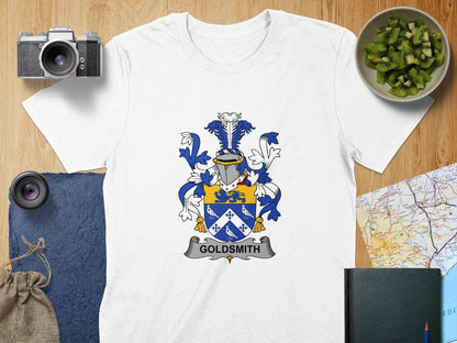 Physical Item S / White Goldsmith Surname Irish Heraldry Unisex T-Shirt