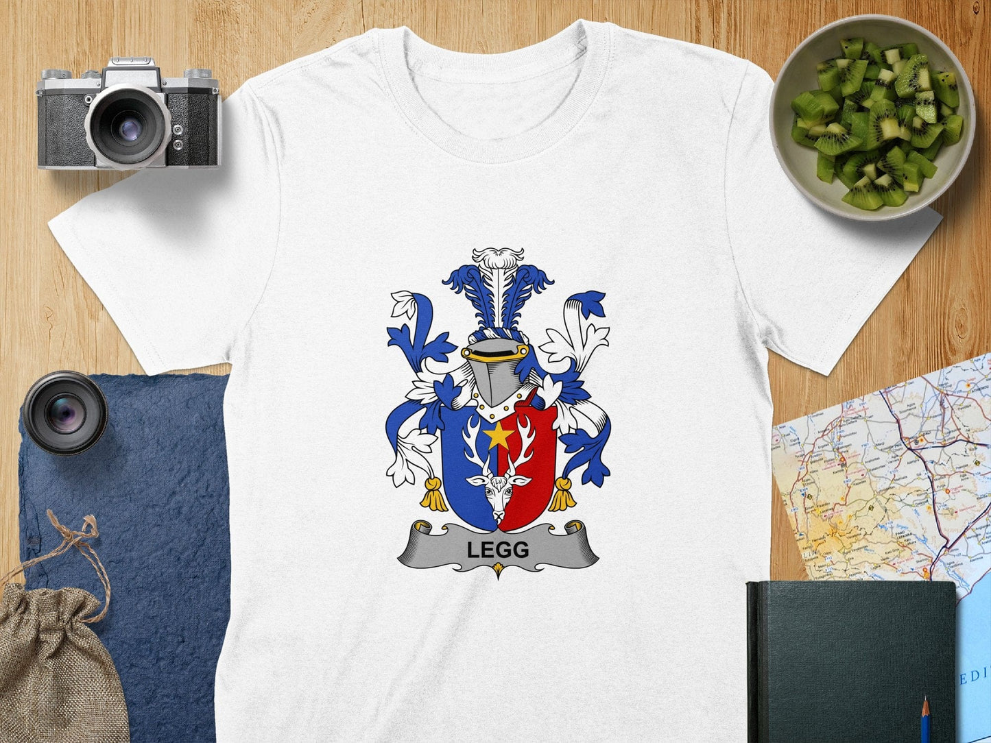 Physical Item S / White Legg Surname Irish Heraldry Unisex T-Shirt