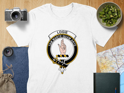 Physical Item S / White Logie Clan Crest Scottish Unisex T-Shirt