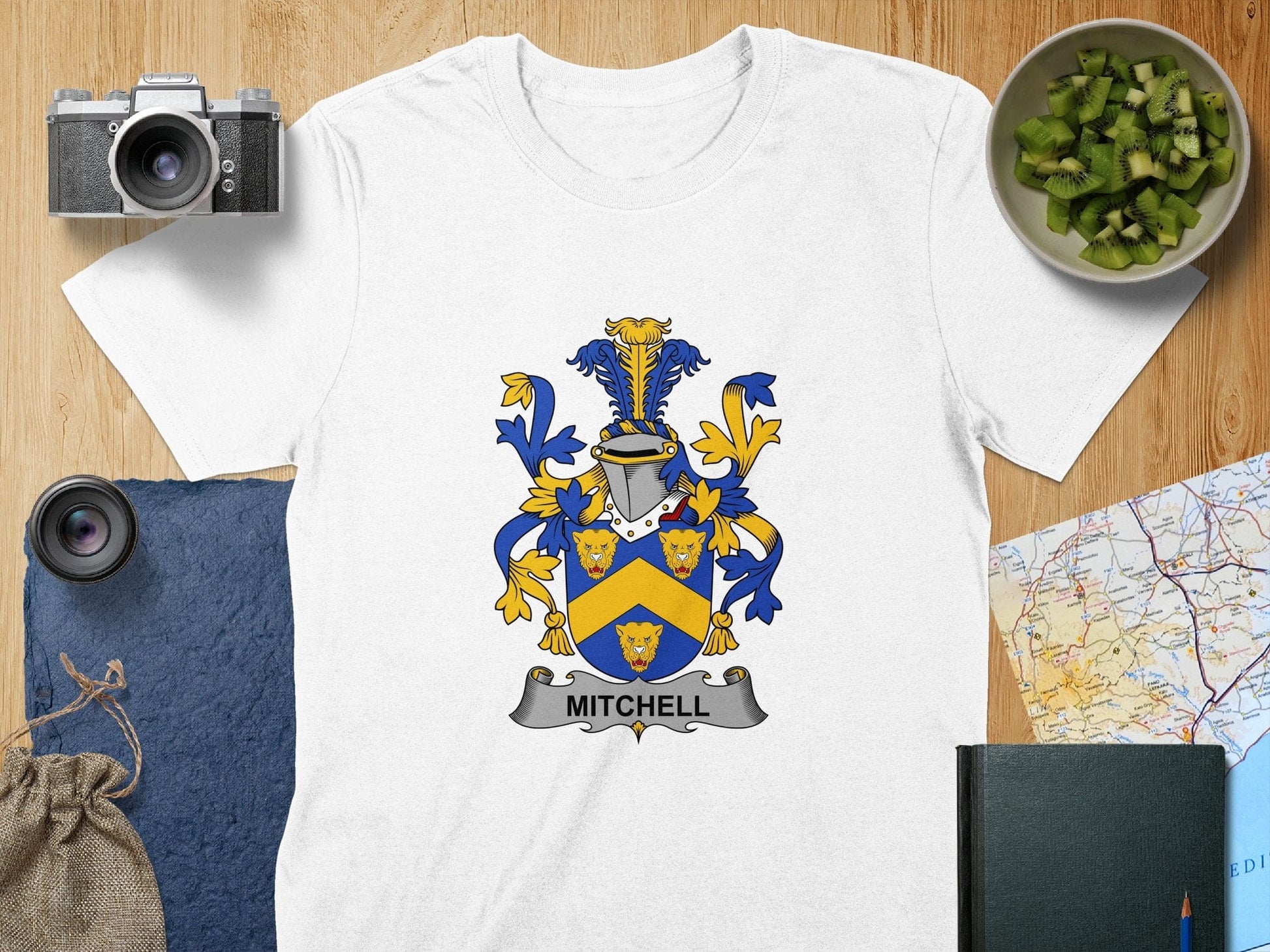 Physical Item S / White Mitchell Surname Irish Heraldry Unisex T-Shirt