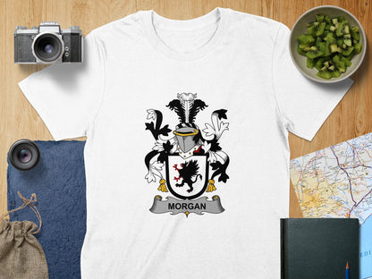 Physical Item S / White Morgan Surname Irish Heraldry Unisex T-Shirt