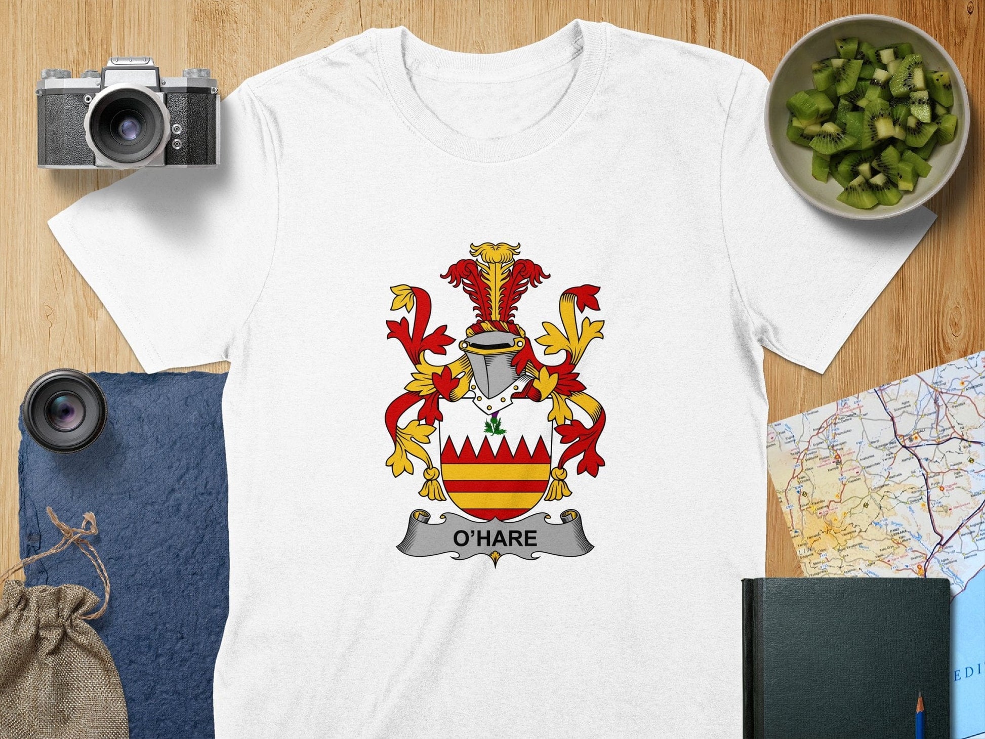 Physical Item S / White OHare Surname Irish Heraldry Unisex T-Shirt