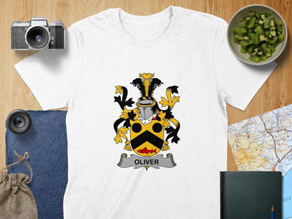 Physical Item S / White Oliver Surname Irish Heraldry Unisex T-Shirt