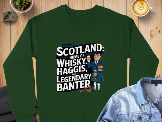 Physical Item Scotland Whisky Haggis and Banter Themed Sweatshirts