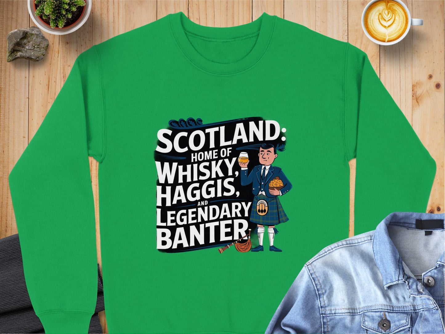 Physical Item Scotland Whisky Haggis and Banter Themed Sweatshirts