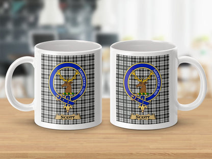 Physical Item Scott Clan Scottish Tartan Crest Plaid Deer Mugs