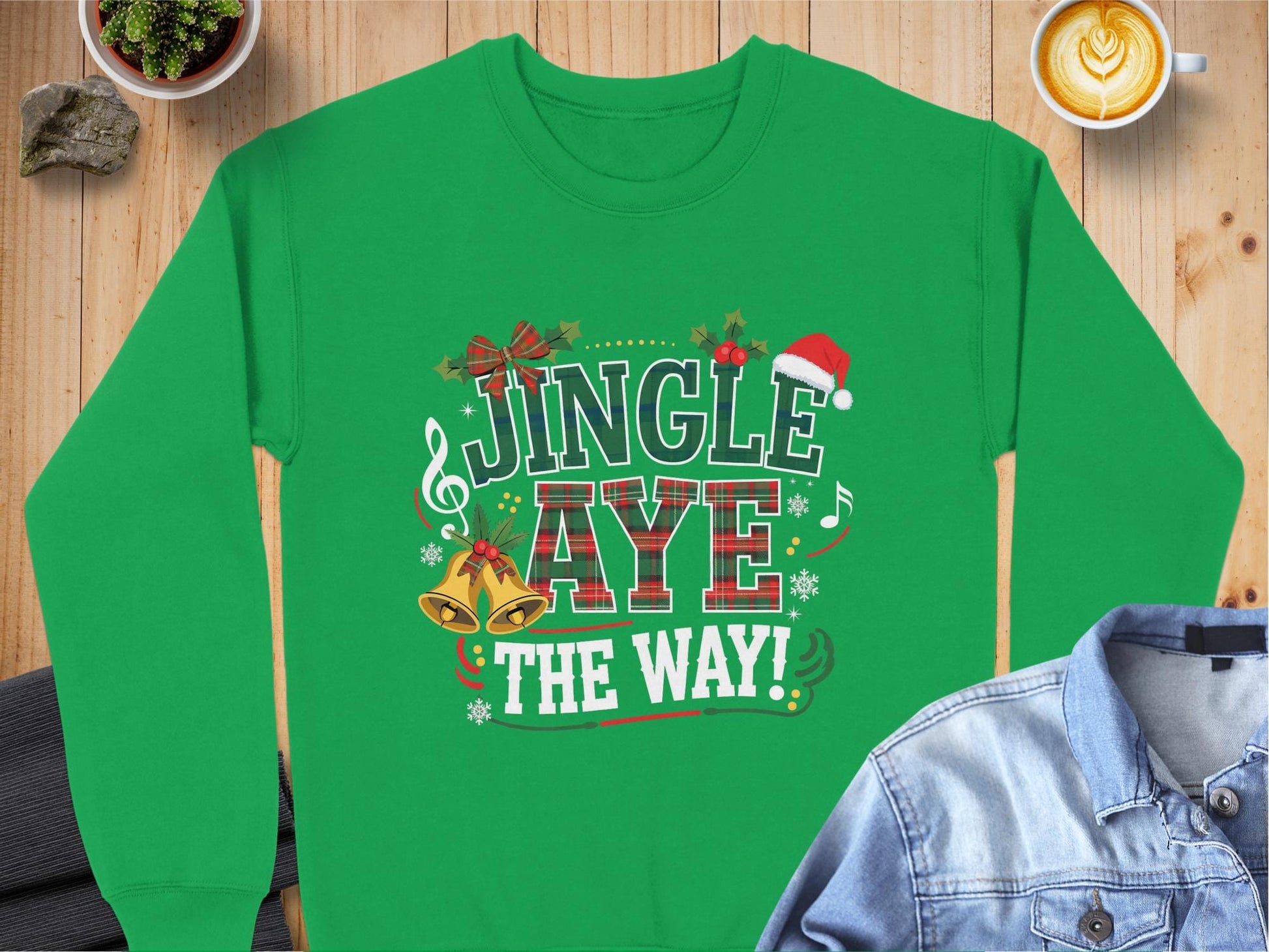 Physical Item Scottish Christmas Jingle Aye The Way Sweatshirts