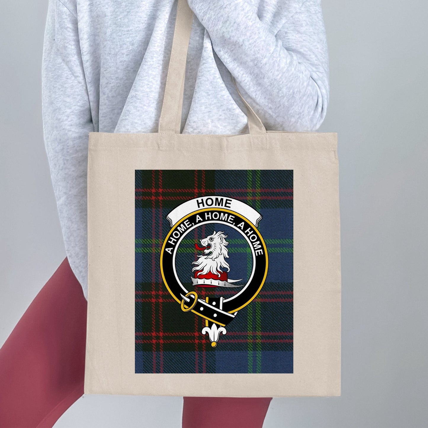 Physical Item Scottish Clan Scottish Crest Tartan Design Tote Bag