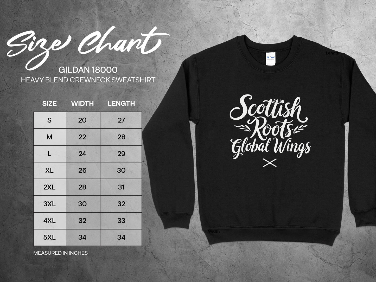 Physical Item Scottish Roots Global Wings T-Shirt Sweatshirt