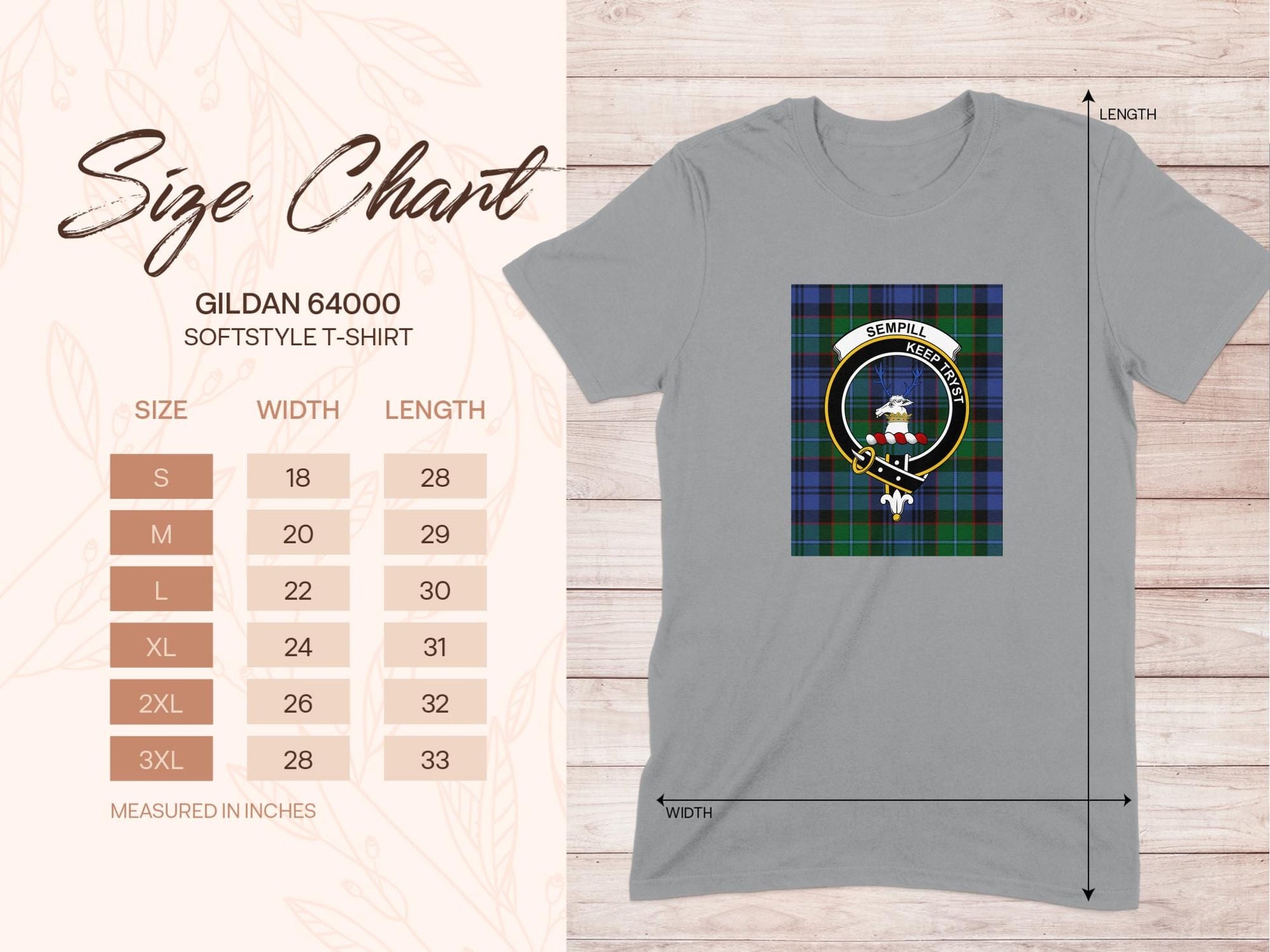 Physical Item Sempill Clan Scottish Tartan Crest Unisex T-Shirt