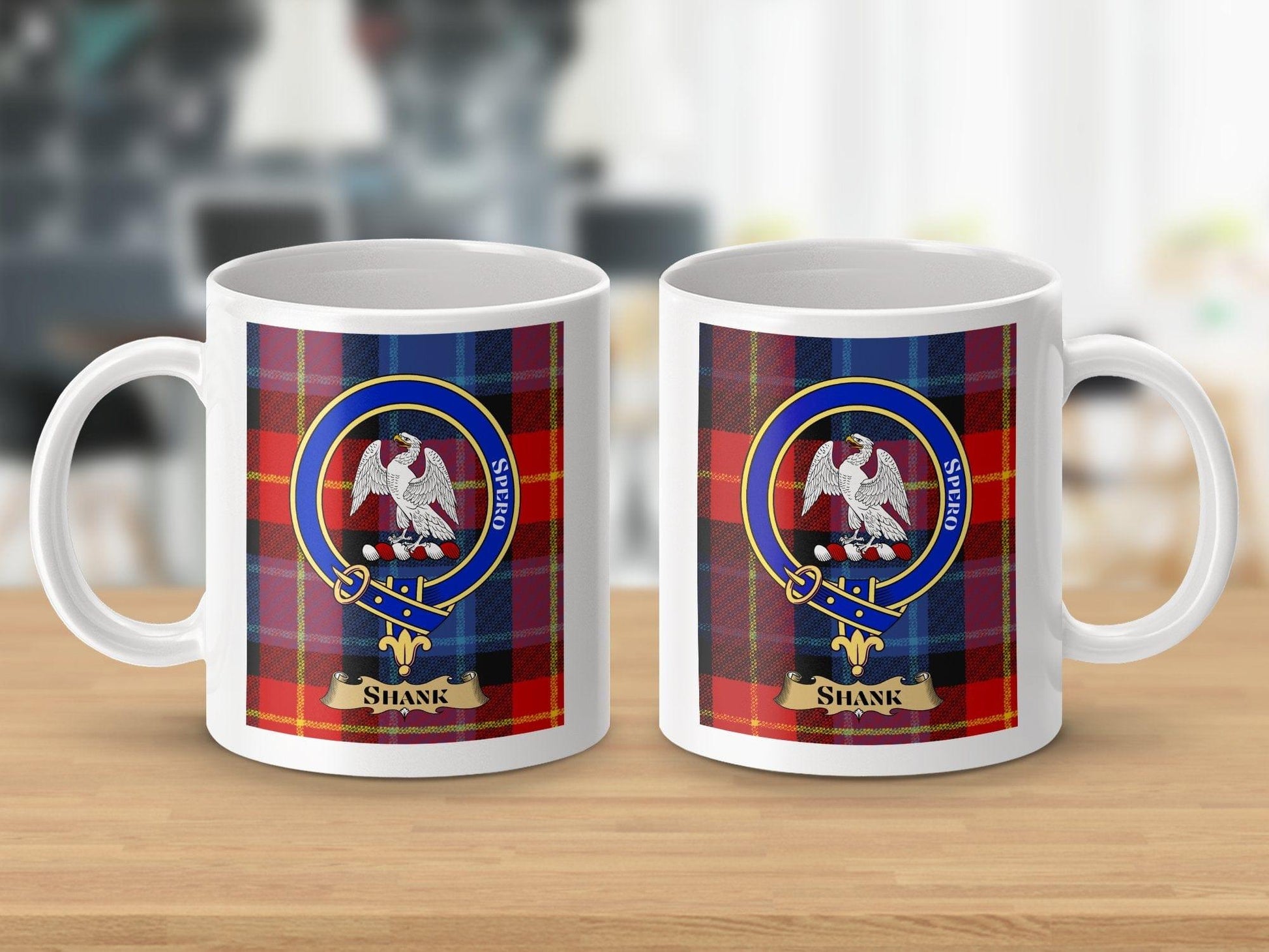 Physical Item Shank Clan Scottish Tartan Crest Mug