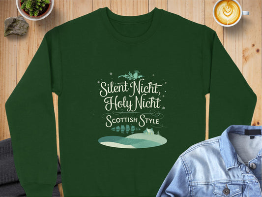 Physical Item Silent Night Holy Night Scottish Style Sweatshirts