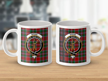Physical Item Spens Clan Scottish Tartan Crest Mug