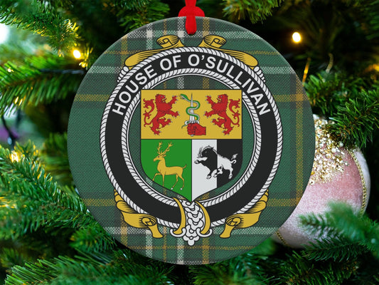 Physical Item Sullivan Crest Irish surname tartan christmas ornament decoration Ornaments