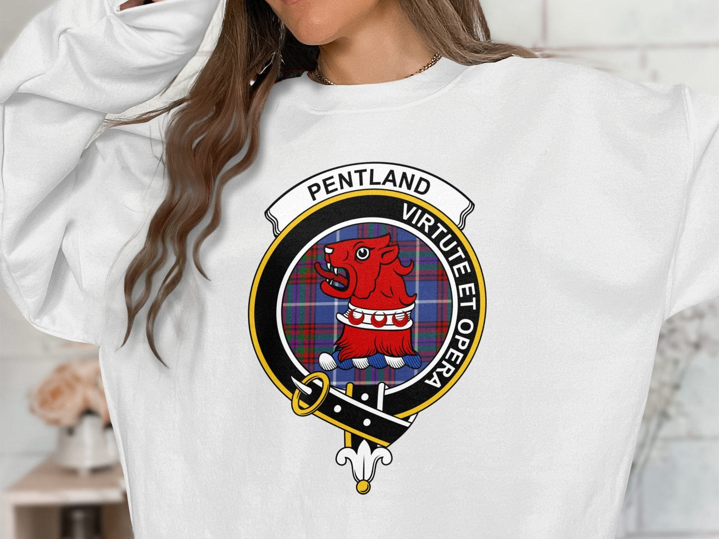 Physical Item Sweatshirts / S / Ash Pentland Clan Crest Scottish Tartan long sleeve tee sweatshirt hoodie