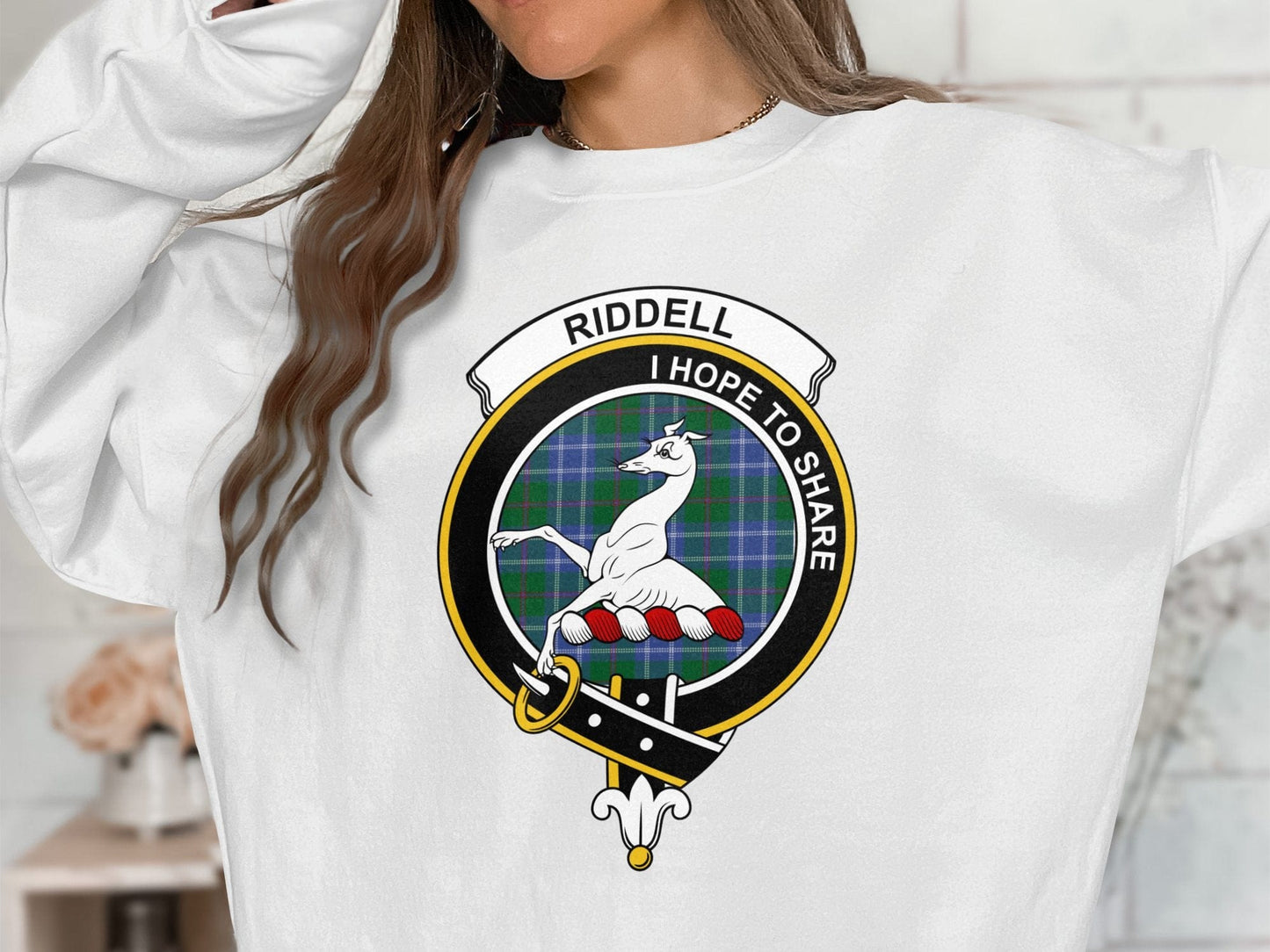 Physical Item Sweatshirts / S / Ash Riddell Scottish Clan Crest Tartan long sleeve tee sweatshirt hoodie