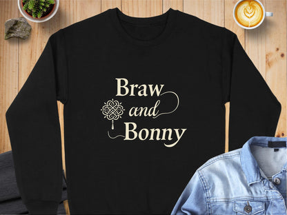 Physical Item Sweatshirts / S / Black Scottish Heritage Braw and Bonny T-Shirt Sweatshirt