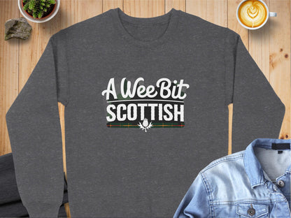 Physical Item Sweatshirts / S / Dark Heather A Wee Bit Scottish Unisex T-shirt Sweatshirt Product