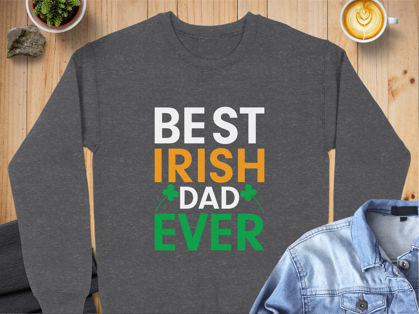 Physical Item Sweatshirts / S / Dark Heather Unisex Irish Ever Shamrock Tee or Hoodie t-shirt sweatshirt