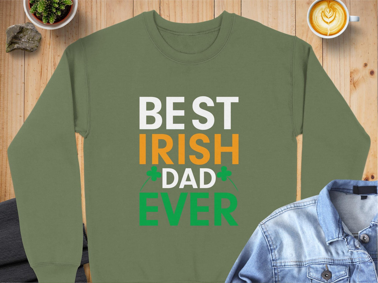 Physical Item Sweatshirts / S / Military Green Unisex Irish Ever Shamrock Tee or Hoodie t-shirt sweatshirt