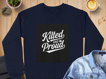 Physical Item Sweatshirts / S / Navy Celebrate Scottish Heritage with Kilted Pride T-shirt Sweatshirt