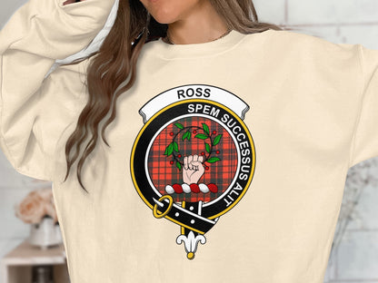 Physical Item Sweatshirts / S / Sand Ross Spem Successus Alit Clan Crest long sleeve tee sweatshirt hoodie