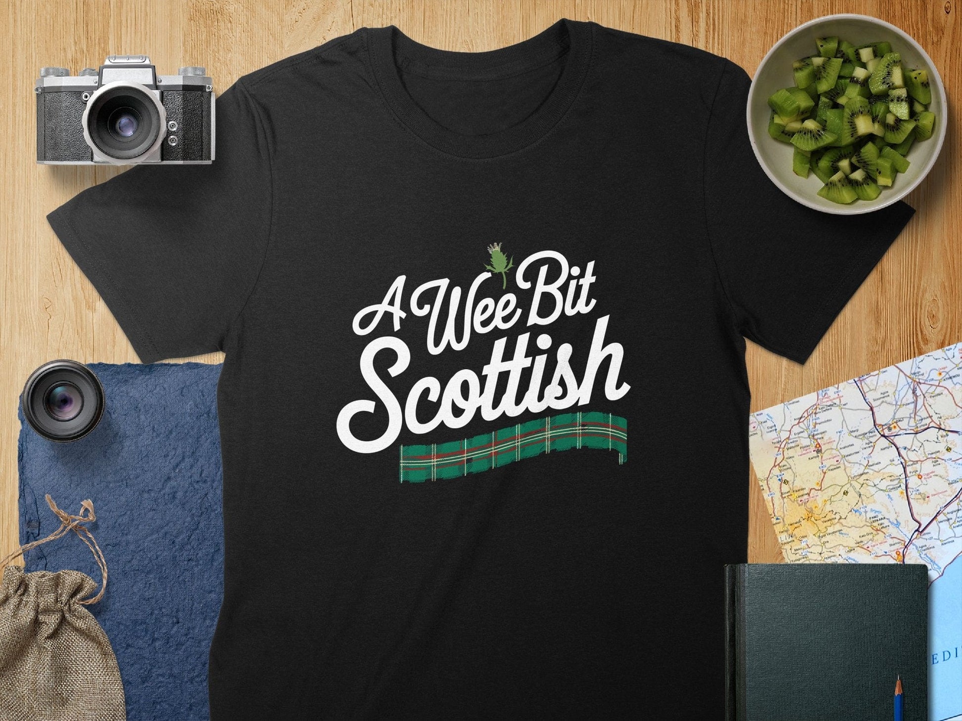 Physical Item T-Shirts / S / Black A Wee Bit Scottish Design T-Shirt Sweatshirt