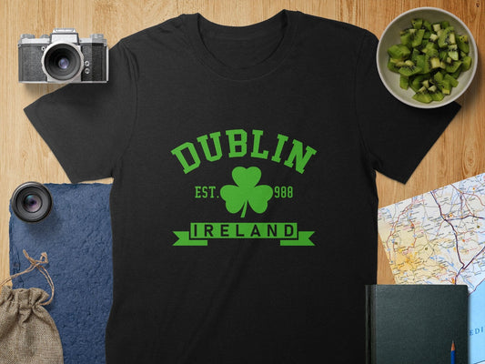 Physical Item T-Shirts / S / Black Dublin Ireland Est. 988 Unisex Irish t-shirt sweatshirt