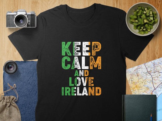 Physical Item T-Shirts / S / Black Keep Calm And Love Ireland Unisex Irish t-shirt sweatshirt