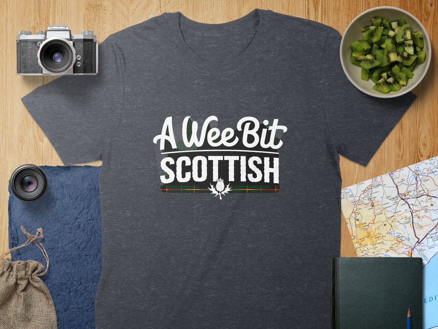 Physical Item T-Shirts / S / Dark Heather A Wee Bit Scottish Unisex T-shirt Sweatshirt Product