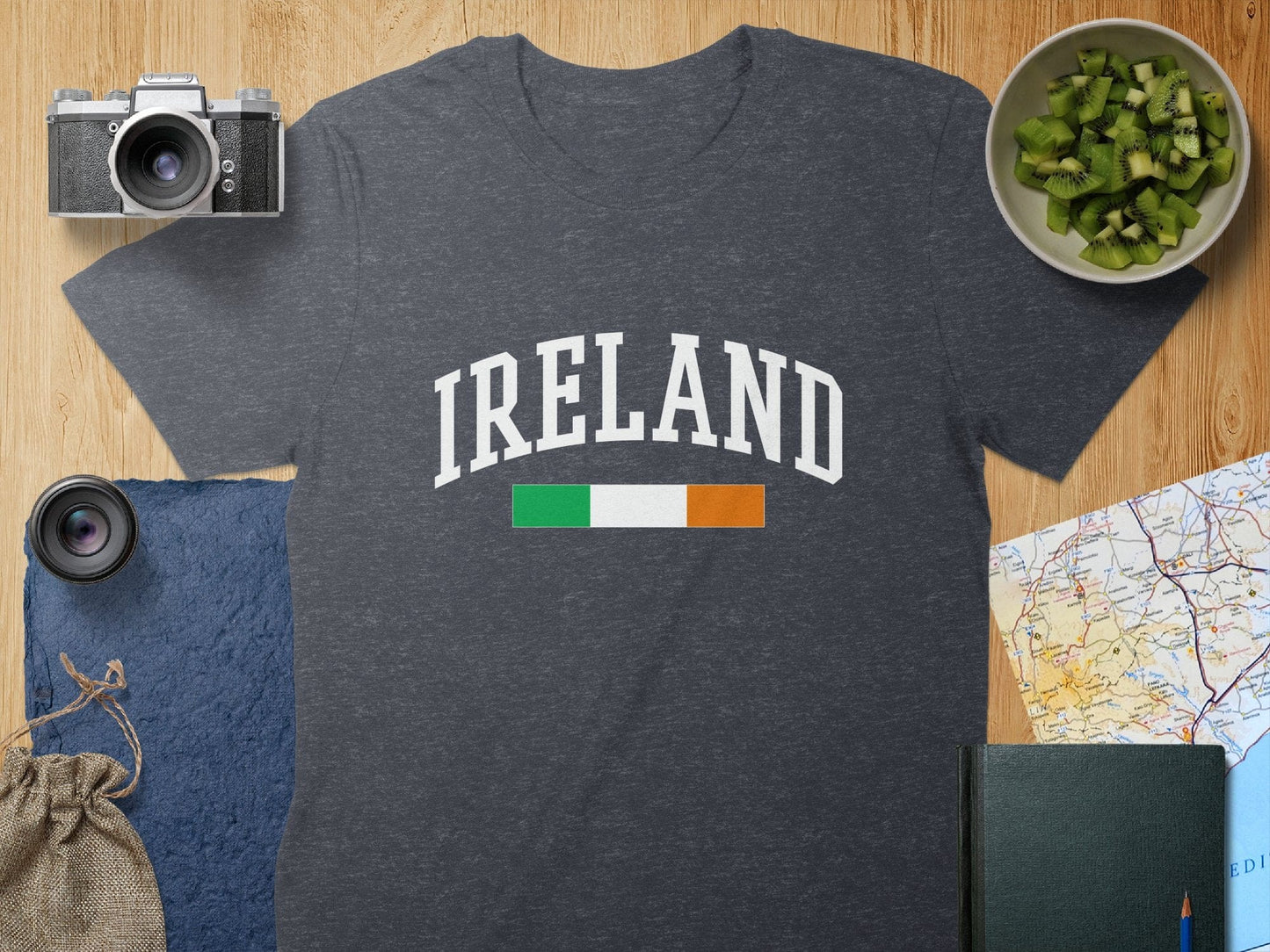 Physical Item T-Shirts / S / Dark Heather Ireland Flag Design for Irish Pride T-shirt Sweatshirt