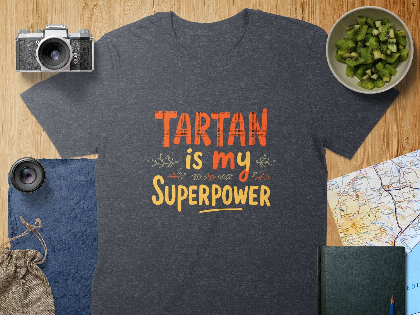 Physical Item T-Shirts / S / Dark Heather Show Your Power with Tartan is My Superpower T-shirt Sweatshirt