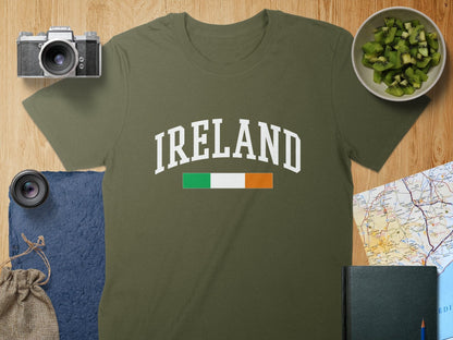 Physical Item T-Shirts / S / Military Green Ireland Flag Design for Irish Pride T-shirt Sweatshirt