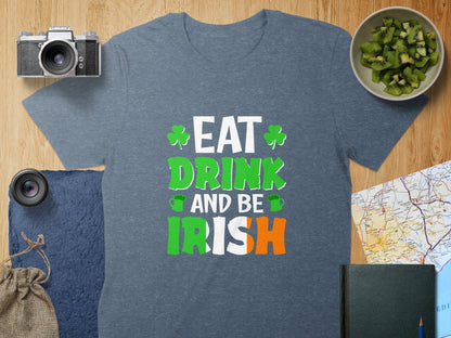 Physical Item T-Shirts / S / Navy Heather Drink Irish Design for Unisex Irish T-shirt Sweatshirt