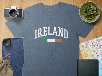 Physical Item T-Shirts / S / Navy Heather Ireland Flag Design for Irish Pride T-shirt Sweatshirt