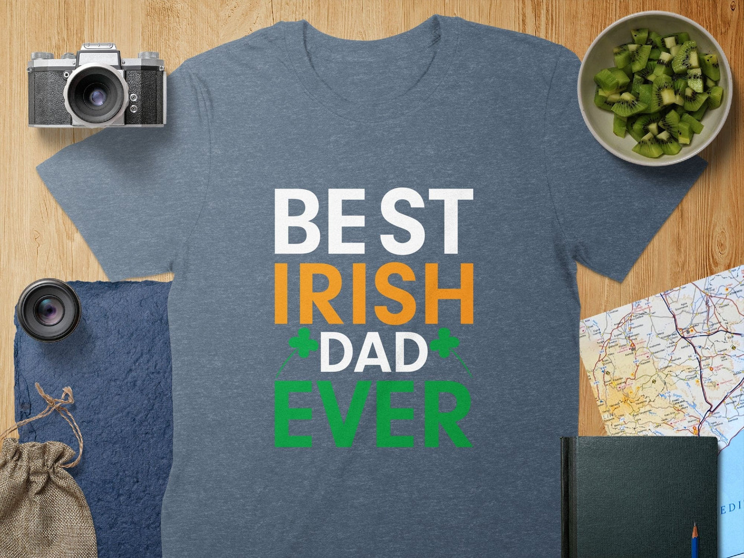 Physical Item T-Shirts / S / Navy Heather Unisex Irish Ever Shamrock Tee or Hoodie t-shirt sweatshirt