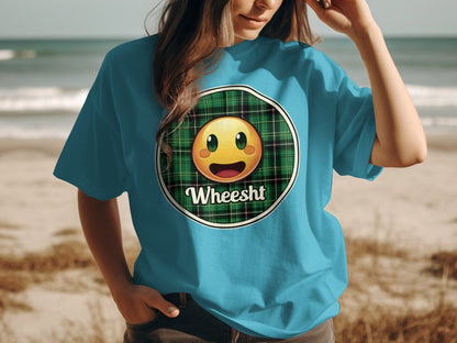 Physical Item Tropical Blue / S Funny Scottish Wheesht Emoji T-Shirts