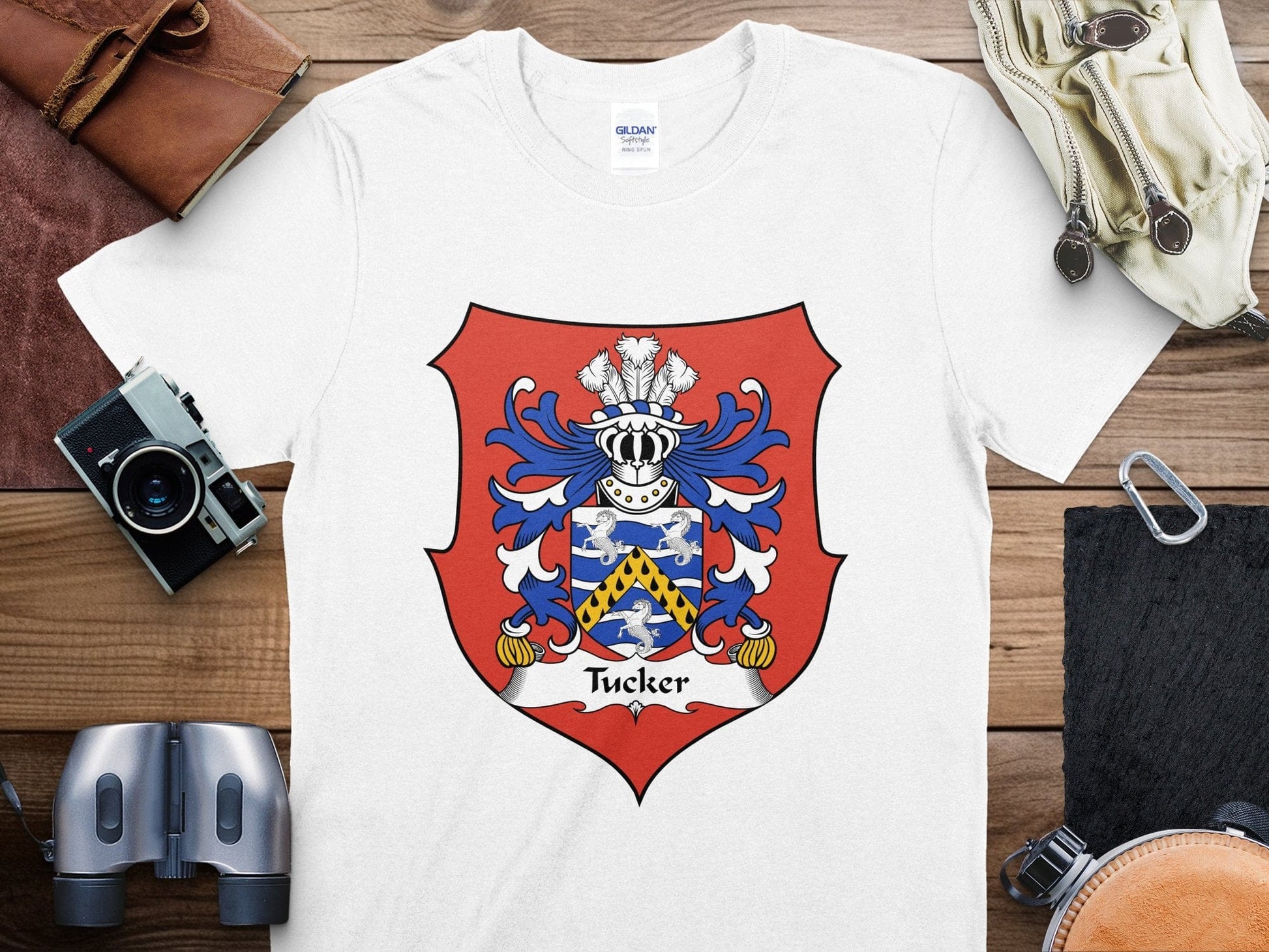 Physical Item Tucker Coat of Arms Family Heritage Pride T-Shirt