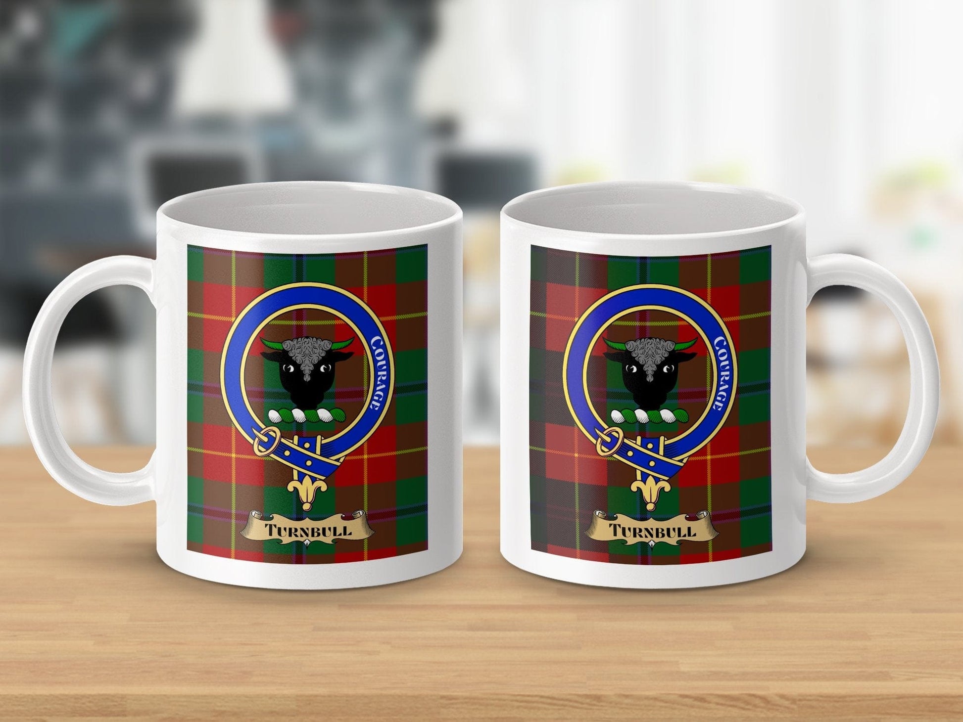 Physical Item Turnbull Clan Scottish Tartan Crest Mug