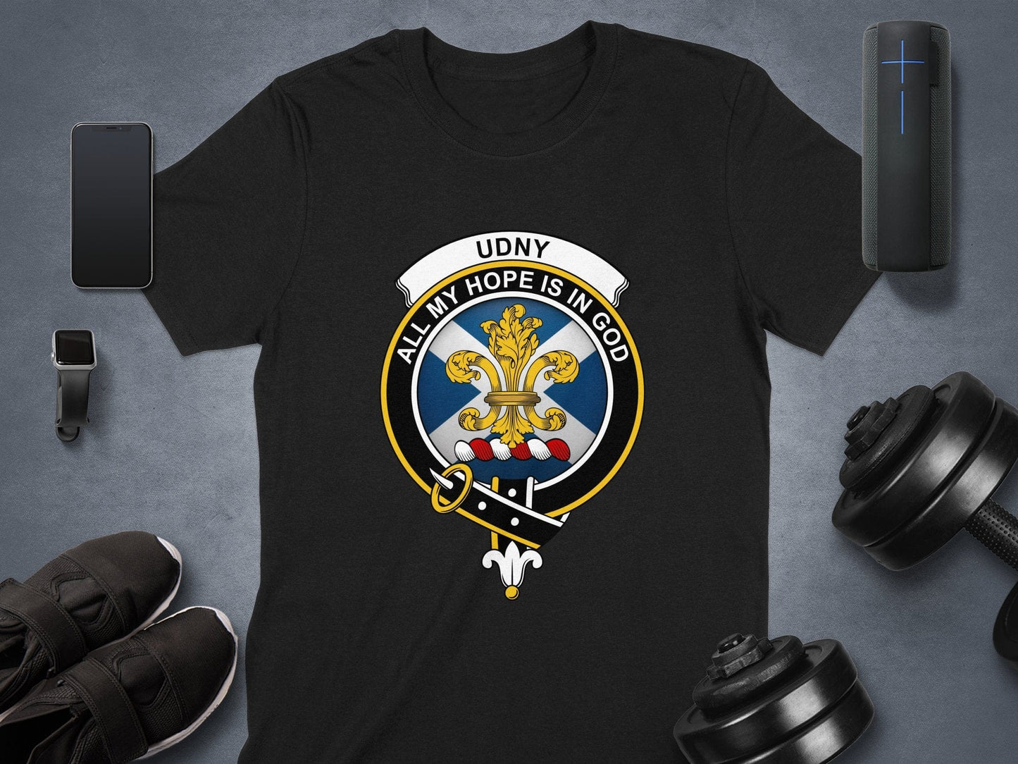 Physical Item Udny All My Hope Is In God Scottish Clan Crest T-Shirt