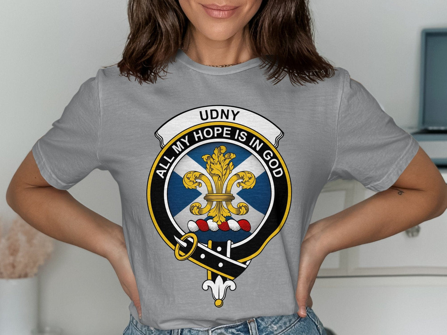 Physical Item Udny All My Hope Is In God Scottish Clan Crest T-Shirt