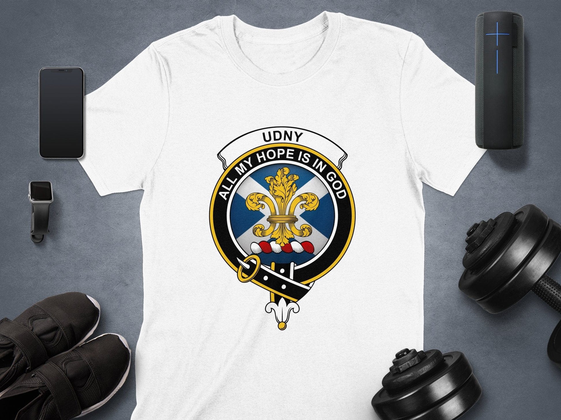 Physical Item Udny All My Hope Is In God Scottish Clan Crest T-Shirt