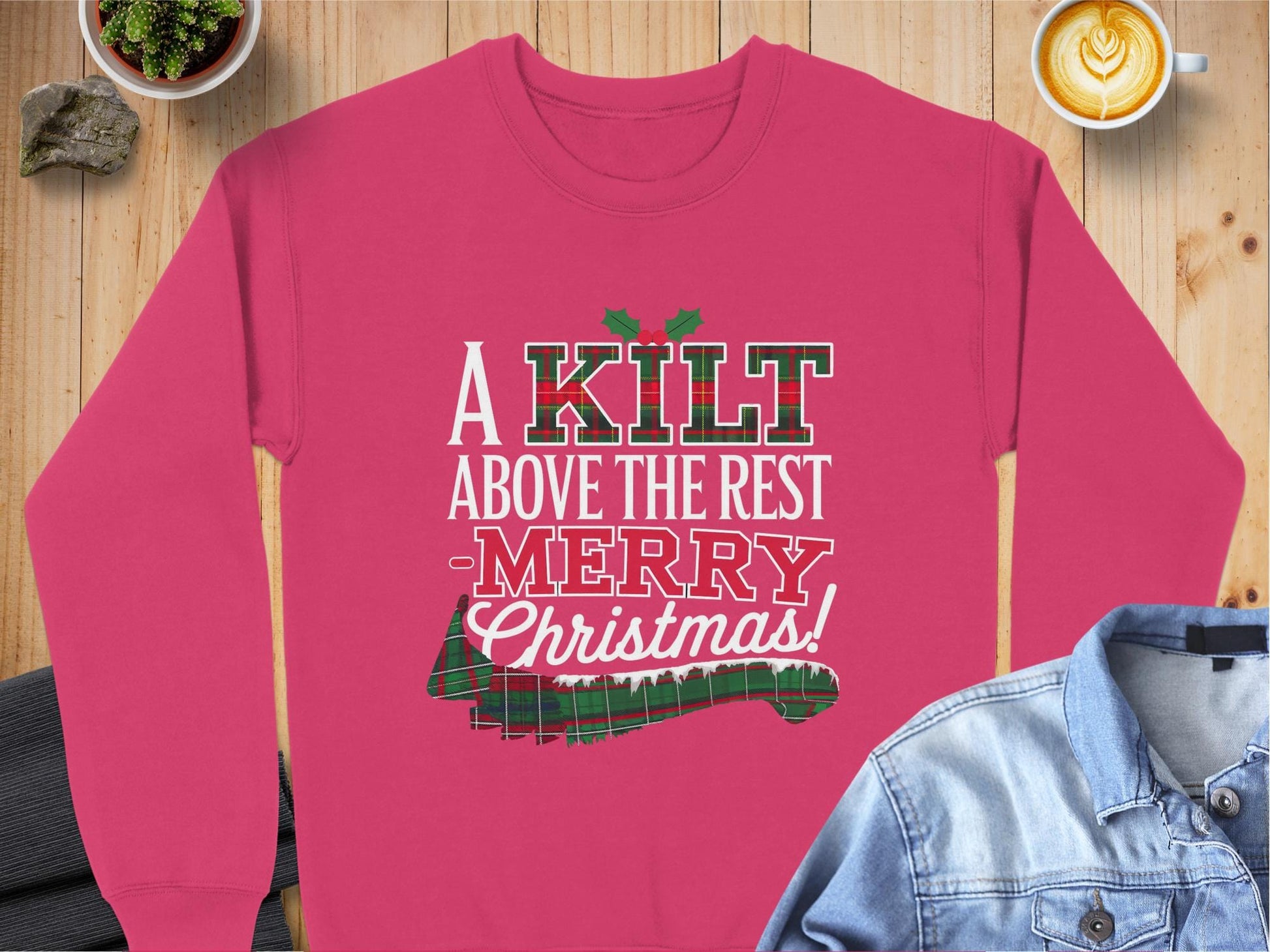 Physical Item Unique Scottish Christmas Kilt Above the Rest Sweatshirts