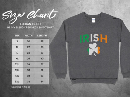 Physical Item Unisex Irish Shamrock Split Color Design t-shirt sweatshirt