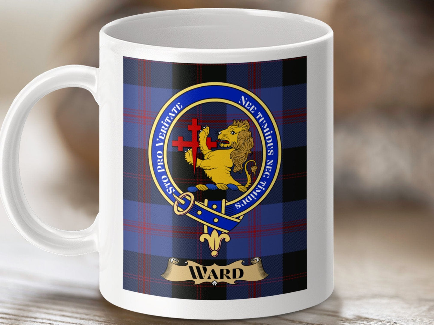 Physical Item Ward Clan Scottish Tartan Crest Mug