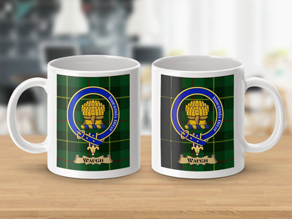 Physical Item Waugh Clan Scottish Tartan Crest Mug