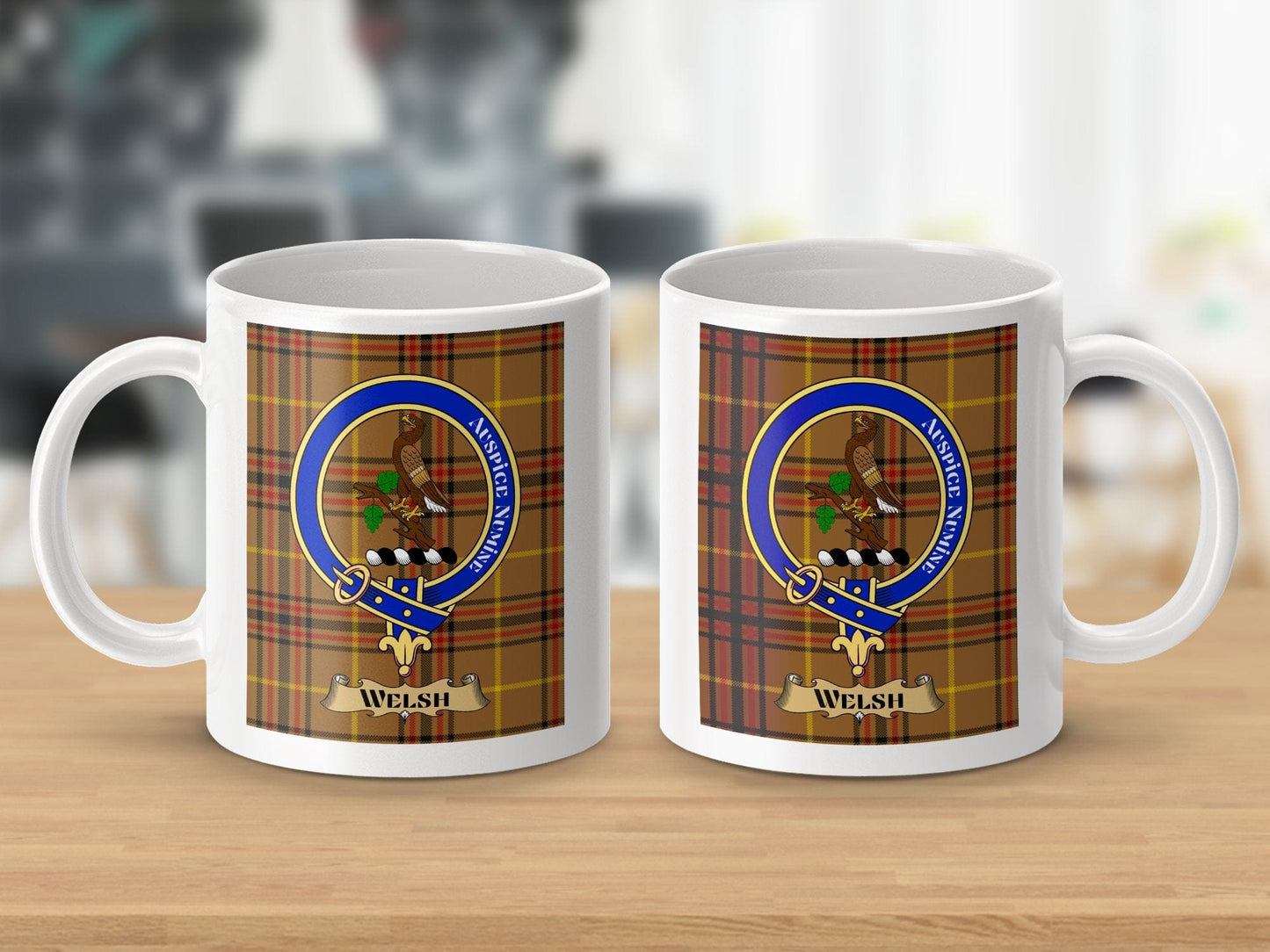 Physical Item Welsh Clan Scottish Tartan Crest Mug